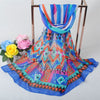 New Women Chiffon Scarf Geometric Floral Print Contrast Long Thin Pashmina Silk Shawl