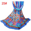 New Women Chiffon Scarf Geometric Floral Print Contrast Long Thin Pashmina Silk Shawl