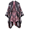 Women Poncho Scarf Cardigan Sweater Geometrical Striped Warm Cape Shawl Long Scarves Pashmina Outwear