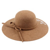 المرأة واسعة حافة فيدورا قبعة الترتر إلكتروني كاب قبعة الشمس الصلبة Sunbonnet تريلبي شاطئ بنما قبعة