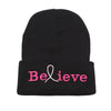 Unisex Men Women Beanies Knitted Hat Believe Letter Skullies Baggy Hip Pop Winter Bonnet Caps Black
