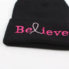 Unisex Men Women Beanies Knitted Hat Believe Letter Skullies Baggy Hip Pop Winter Bonnet Caps Black