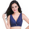 Women Plus Size Bra Wireless Antibacterial Adjustable Anti Sagging Thin Bras 3/4 Cup Brassiere