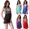 امرأة مثيرة شباك الدانتيل الشبكة babydoll عارية الذروة الخصر G-String Chemise Dress ملابس النوم الملابس الداخلية