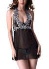 امرأة مثيرة شباك الدانتيل الشبكة babydoll عارية الذروة الخصر G-String Chemise Dress ملابس النوم الملابس الداخلية