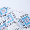 Sexy Women Swimwear Cover Up  Breathable Chiffon Geometric Print Beach Sun-Proof  Bikini Cover Up White
