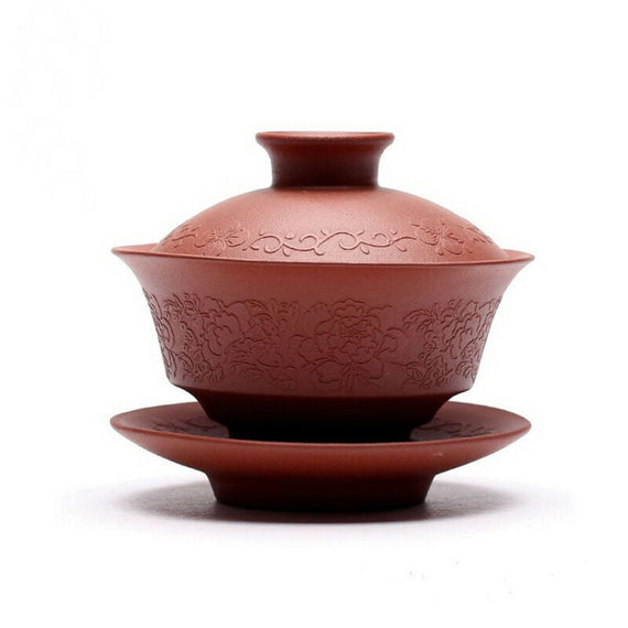 يدوي yixing Zisha Clay Brown Gaiwan 110ml