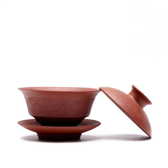 يدوي yixing Zisha Clay Brown Gaiwan 110ml