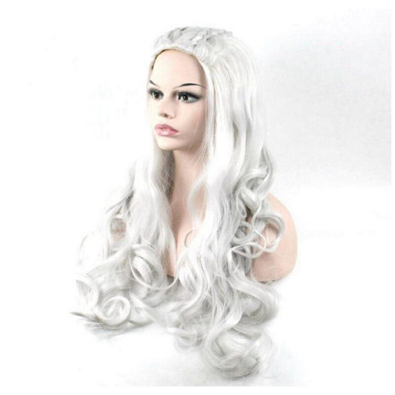 Game Of Thrones Daenerys Cosplay Wig - Silver