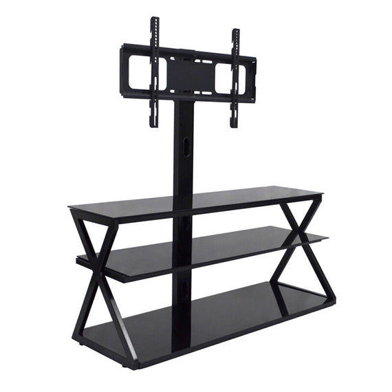 GeweYeeli Floor TV Stand with Swivel Mount Bracket - Black