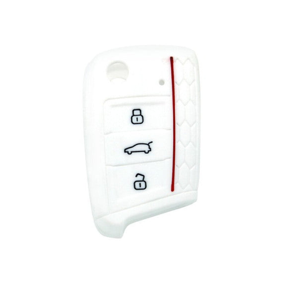 Golf 7 Octavia Premium Silicone Key Case - White