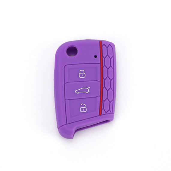 Golf 7 Octavia Premium Silicone Key Case - Purple