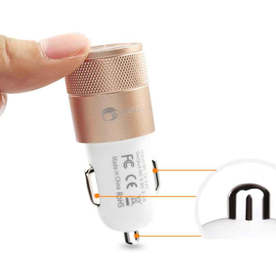 Guangshunfa Car Charger Cigarette Lighter - White / Gold