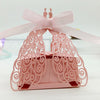 50pcs DIY Romantic Candy Cookie Gift box for Wedding Party Decorative Peacock Design Purple Ribbon