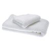 2pcs Simple Soft Pure White Cotton Bath Towels Set Drying Towel Washcloth for Hotel Home Use