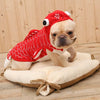 Soft Lovely Pet Dog Puppy Clothes Coat Lovely Red Goldfish Costume for Spring Autumn M