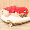 Soft Lovely Pet Dog Puppy Clothes Coat Lovely Red Goldfish Costume for Spring Autumn M