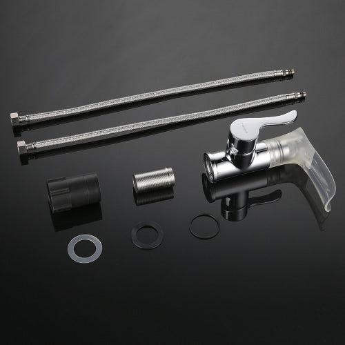 Homgeek أنيقة الحديثة الطراز عالية الجودة Thermochromic LED مقبض واحد النحاس شلال صنبور خلاط لحوض المطبخ مرحاض الحمام المنزل فندق