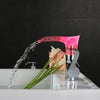 Homgeek أنيقة الحديثة الطراز عالية الجودة Thermochromic LED مقبض واحد النحاس شلال صنبور خلاط لحوض المطبخ مرحاض الحمام المنزل فندق
