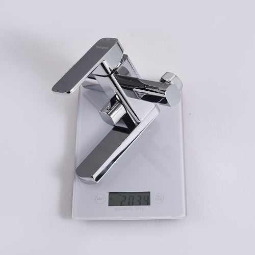 Homgeek الحديثة عالية الجودة الحائط حوض استحمام نحاسي حوض صنبور مصقول الكروم الاستحمام خلاط الحمام