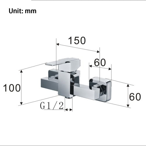 Homgeek الحديثة عالية الجودة الحائط النحاس صنبور حوض الاستحمام الحنفية مصقول الكروم الاستحمام خلاط الحمام المنزل فندق