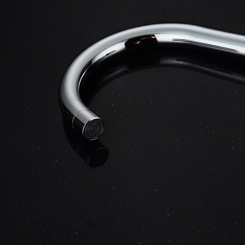 Homgeek الحديثة عالية الجودة مقبض مزدوج المياه الساخنة والباردة سطح جبل صنبور المطبخ قطب صنبور النحاس مطلي بالكروم مصقول بالوعة حوض الحنفية المنزل فندق