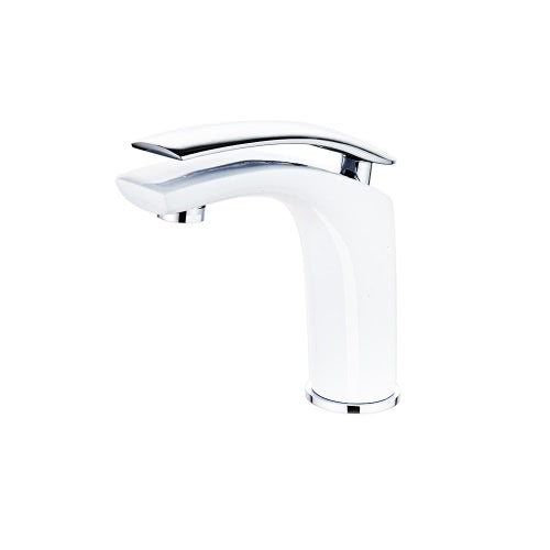 Homgeek White Single-Lever Basin Mixer Tap Faucet Bathrooms Lavatory Brass Hotel Home Deck Mount High Quality