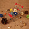 Cute Metal Mini Shopping Cart Pet Bird Parrot Toy for Conures Parakeet Lovebirds Cockatiel