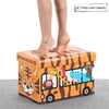 iKayaa Cute Foldable Children Kids Storage Stool Seat Toy Books Storage Box Bins Organizer