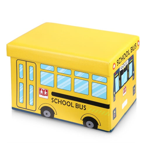 iKayaa لطيف قابل للطي للأطفال مقعد تخزين للأطفال لعبة كتب صندوق تخزين صناديق منظم