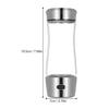 350ml Large Capacity Hydrogen Rich Water Bottle High Quality Transparent Water Glass with Lid Portable BPA-free High-end Business Nice Water Glass Cup with Cleaning Brush