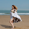 150cm Diameter Round Colorful Beach Towel Tapestry Mat Picnic Blanket Beach Shawl with Fringe Tassels  for Holiday Travel