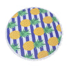 150cm Diameter Round Colorful Beach Towel Tapestry Mat Picnic Blanket Beach Shawl with Fringe Tassels  for Holiday Travel
