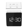 ساعة رقمية بمرآة LED 12H/24H منبه ووظيفة الغفوة درجة مئوية/درجة فهرنهايت ميزان حرارة داخلي قابل للتعديل بإضاءة LED