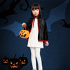 Unisex Kids Halloween Cloak with Ox Horn Hood Cosplay Role Play Party Cape Costumes for Boys Girls Orange