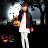 Unisex Kids Halloween Cloak with Ox Horn Hood Cosplay Role Play Party Cape Costumes for Boys Girls Orange