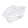 20pcs/set White Wedding Invitation Cards Kit Pearl Paper Laser Cut Hollow Invitation Cards for Wedding Birthday Party Anniversary