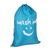 Multi-functional Large Foldable Nylon Laundry Bag Dirty Clothes Storage Bag with Drawstring Closure for Home Laundromat Travel--Blue