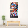 16 * 24 inches 3-Panel Unframed Waterproof Hand-Painted Oil Painting Abstract Indian Canvas Pictures Wall Art Decor for Living Room Office