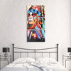 16 * 24 inches 3-Panel Unframed Waterproof Hand-Painted Oil Painting Abstract Indian Canvas Pictures Wall Art Decor for Living Room Office