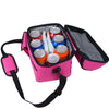 Large Capacity Insulated Square Lunch Bag Cooler Tote Carry Bags Travel Bento Box with Adjustable Shoulder Strap (Wine Red)
