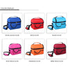 Large Capacity Insulated Square Lunch Bag Cooler Tote Carry Bags Travel Bento Box with Adjustable Shoulder Strap (Wine Red)
