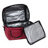 Large Capacity Insulated Square Lunch Bag Cooler Tote Carry Bags Travel Bento Box with Adjustable Shoulder Strap (Wine Red)