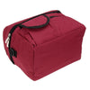 Large Capacity Insulated Square Lunch Bag Cooler Tote Carry Bags Travel Bento Box with Adjustable Shoulder Strap (Wine Red)