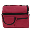 Large Capacity Insulated Square Lunch Bag Cooler Tote Carry Bags Travel Bento Box with Adjustable Shoulder Strap (Wine Red)