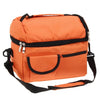 Large Capacity Insulated Square Lunch Bag Cooler Tote Carry Bags Travel Bento Box with Adjustable Shoulder Strap (Wine Red)