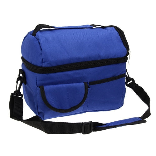 Large Capacity Insulated Square Lunch Bag Cooler Tote Carry Bags Travel Bento Box with Adjustable Shoulder Strap (Wine Red)