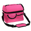 Large Capacity Insulated Square Lunch Bag Cooler Tote Carry Bags Travel Bento Box with Adjustable Shoulder Strap (Wine Red)