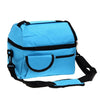 Large Capacity Insulated Square Lunch Bag Cooler Tote Carry Bags Travel Bento Box with Adjustable Shoulder Strap (Wine Red)