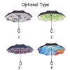 Hands-free Dual Layers Reverse Weatherproof Car Advertising Umbrella Waterproof Inverted   Umbrellas